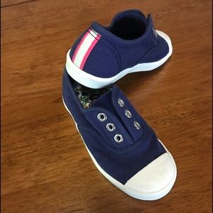 Boden blue canvas slip on size 10 new